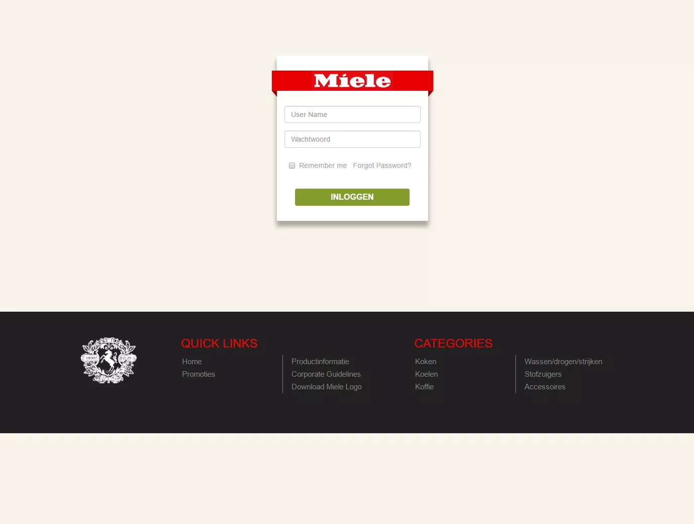 B2B dealerplatform Miele