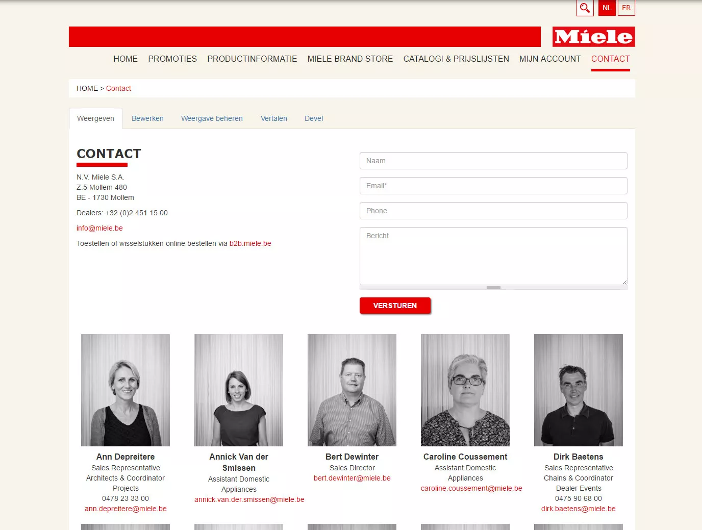 B2B dealerplatform Miele